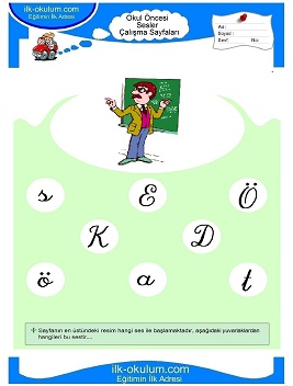 Çocuklar İçin ö Sesi Çalışma Sayfaları 